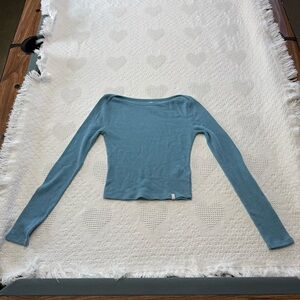 BDG Wide Collar Waffle Knit Long Sleeve (M)